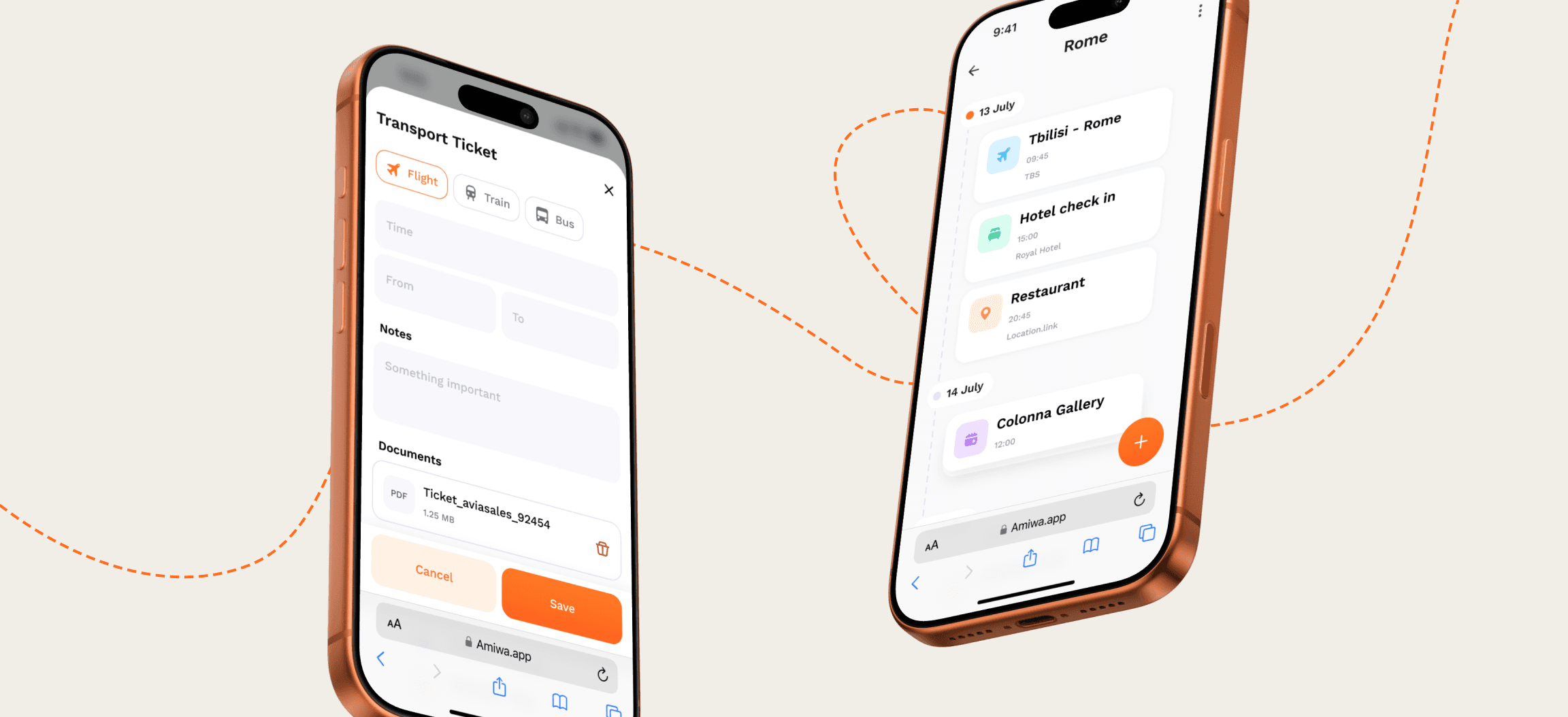 Amiwa app screens showcase 2
